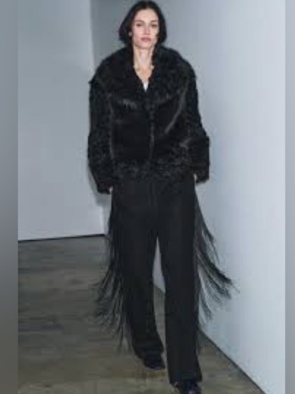 NWT Zara Woman Bloggers Fav ZW COLLECTION LIMITED EDITION FRINGED PANTS Jeans 4 - Picture 4 of 12